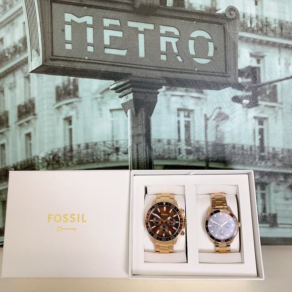 Fossil BQ2827SET His and Hers Multifunction Rose Gold-Tone Stainless main image 4